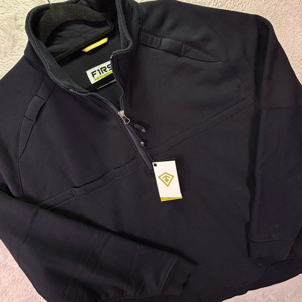 First Tactical Mens Job Shirt XL Midnight Navy 1/4 Zip Fleece 118507